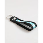 Dolce & Gabbana Multicolor Logo Polyester Brass Holder Keychain Keyring with silver-tone hardware on white background