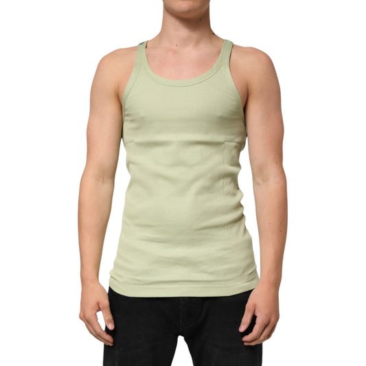 Dolce & Gabbana Light Green Tank Sleeveless Men Men T-shirt TSH91065-XL