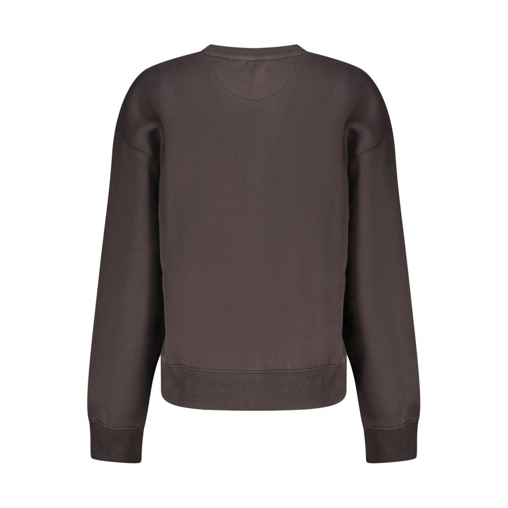 Back view of Pepe Jeans Black Cotton Women Sweater featuring long sleeves and crew neck.