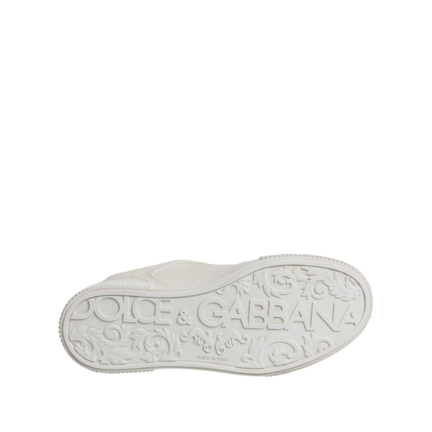 Dolce & Gabbana White Miami Leather Low Top Sneakers Shoes