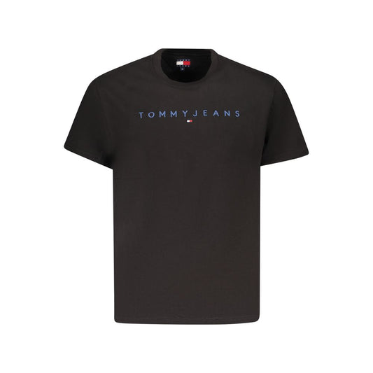 Tommy Hilfiger Black Cotton Men T-Shirt TO-39472-S