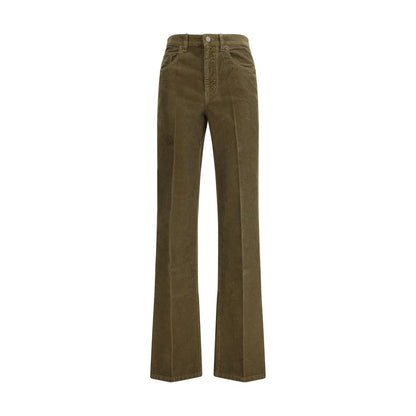Saint Laurent Green Cotton Casual Pants