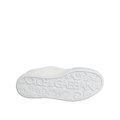 Dolce & Gabbana White Miami Leather Low Top Sneakers Shoes