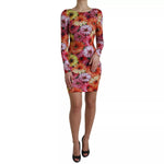 Dolce & Gabbana Multicolor Floral Print Sheath Mini Dress DR281023-40