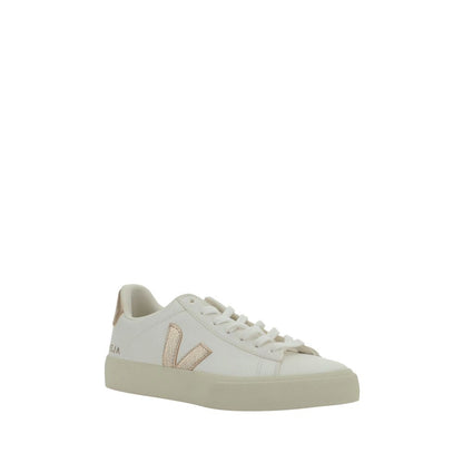 Veja White Calf Leather Bos Taurus Low Top Sneakers