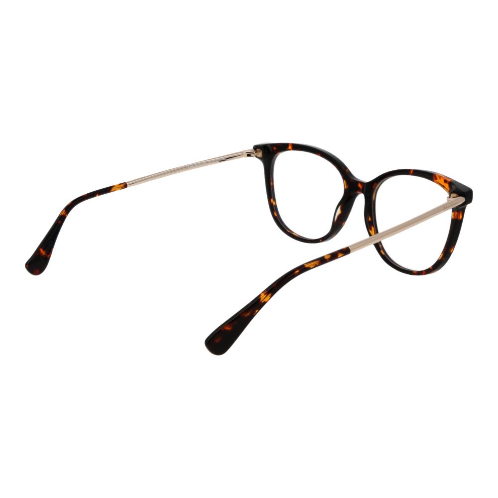 Max Mara Brown Women Glasses Frame made from acetate with full-rim style and panto design, featuring 52mm demo lenses and a branded case.