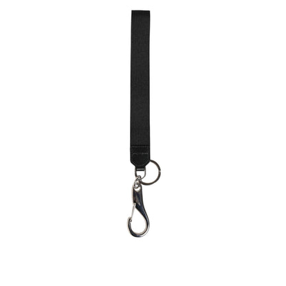 Dolce & Gabbana Black Burgundy Nylon DG Logo Crown Holder Keychain Keyring