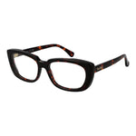 Max Mara Brown Women Glasses Frame in acetate with full-rim and demo lenses, model rectangle, includes branded case.