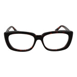 Max Mara Brown Women Glasses Frame in acetate, full-rim rectangle style with demo lenses, size 54-16-140, featuring a brown color.