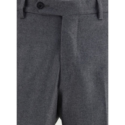 Germano Gray Fleece Wool Dress Pants