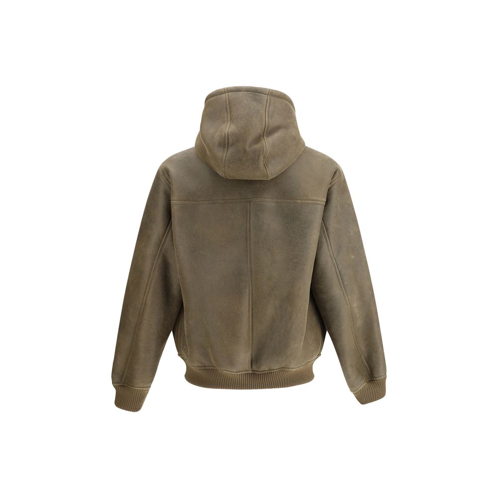 Emporio Armani Brown Lamb Ovis Aries Aries Bomber