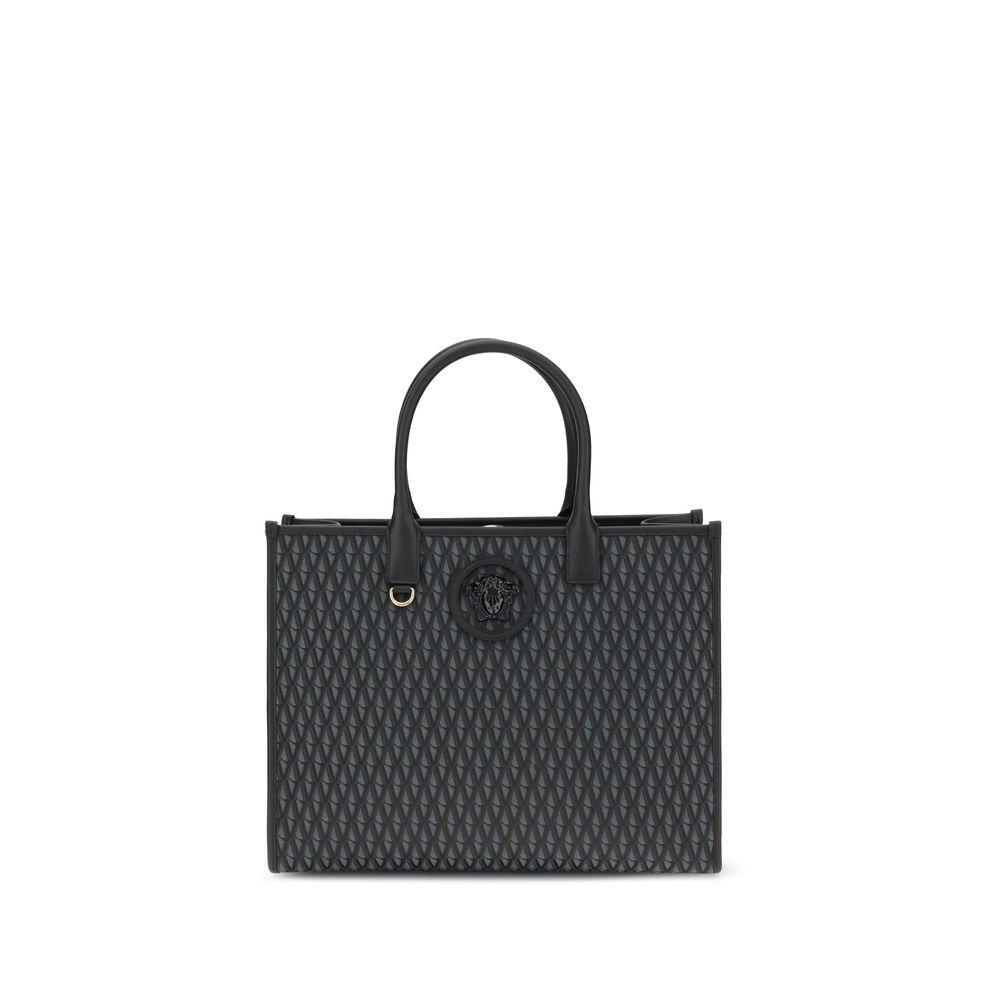 Front view with bag zipped and handles upright.