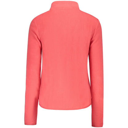 Norway 1963 Pink Polyester Women Sweater with long sleeves and fleece material, showcasing the back view