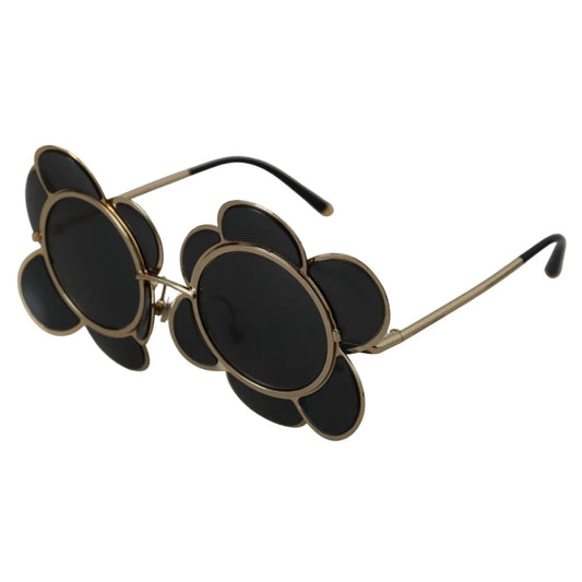 Dolce & Gabbana DG2201 Black Lens Gold Frame LIMITED EDITION Sunglasses