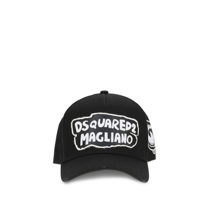 Dsquared² Black Cotton Cap (Baseball Hat)