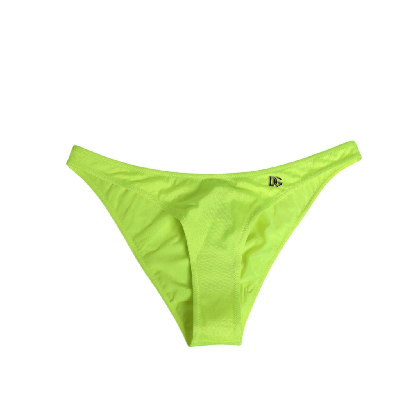 Dolce & Gabbana Neon Green DG Logo Swim Briefs Women Underwear