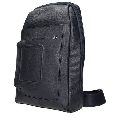 Piquadro Blue Leather Crossbody Bag