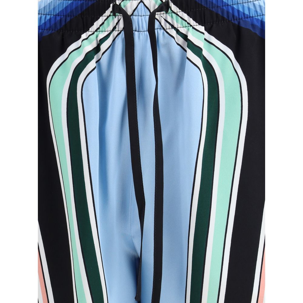 Casablanca Multicolor Silk Bermuda Shorts