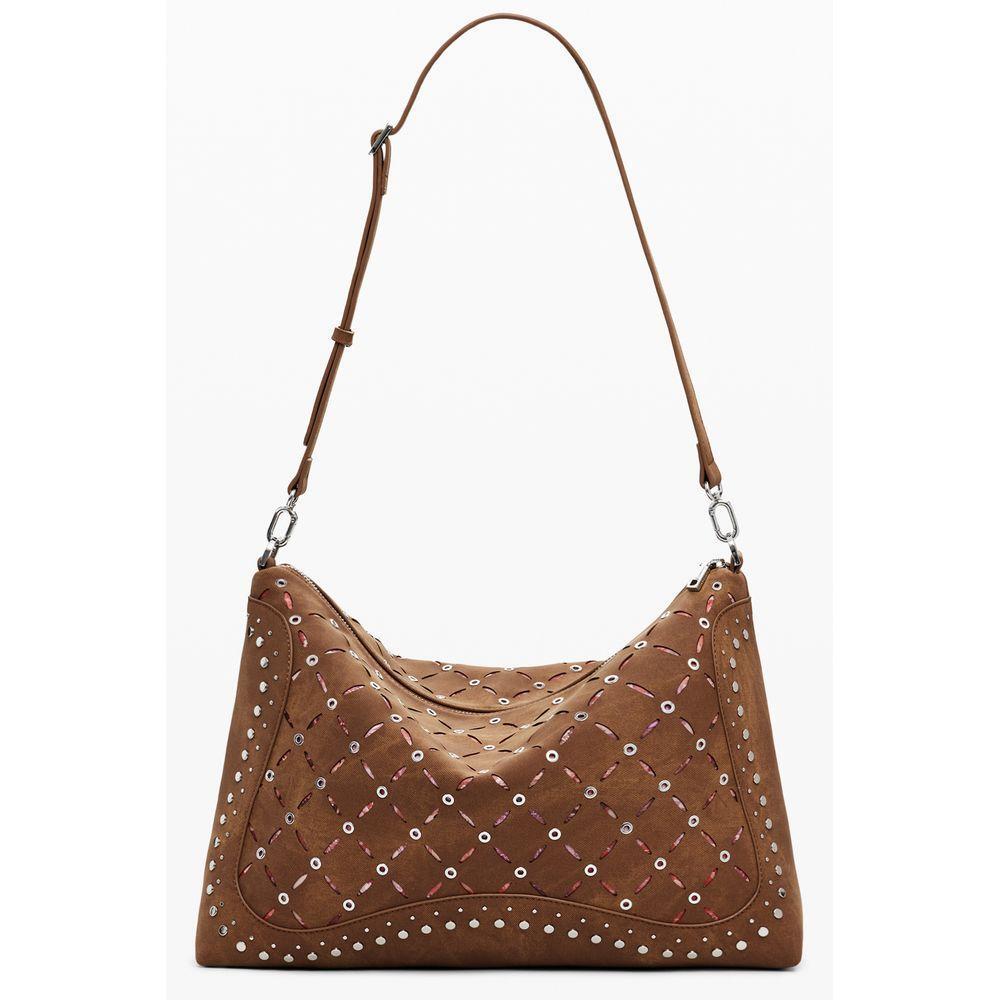 Front view with bag zipped and handles upright.