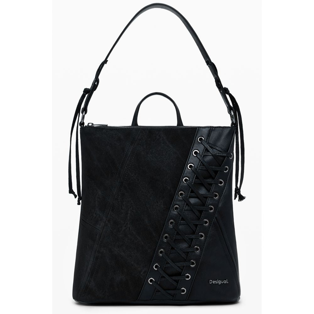 Front view with bag zipped and handles upright.