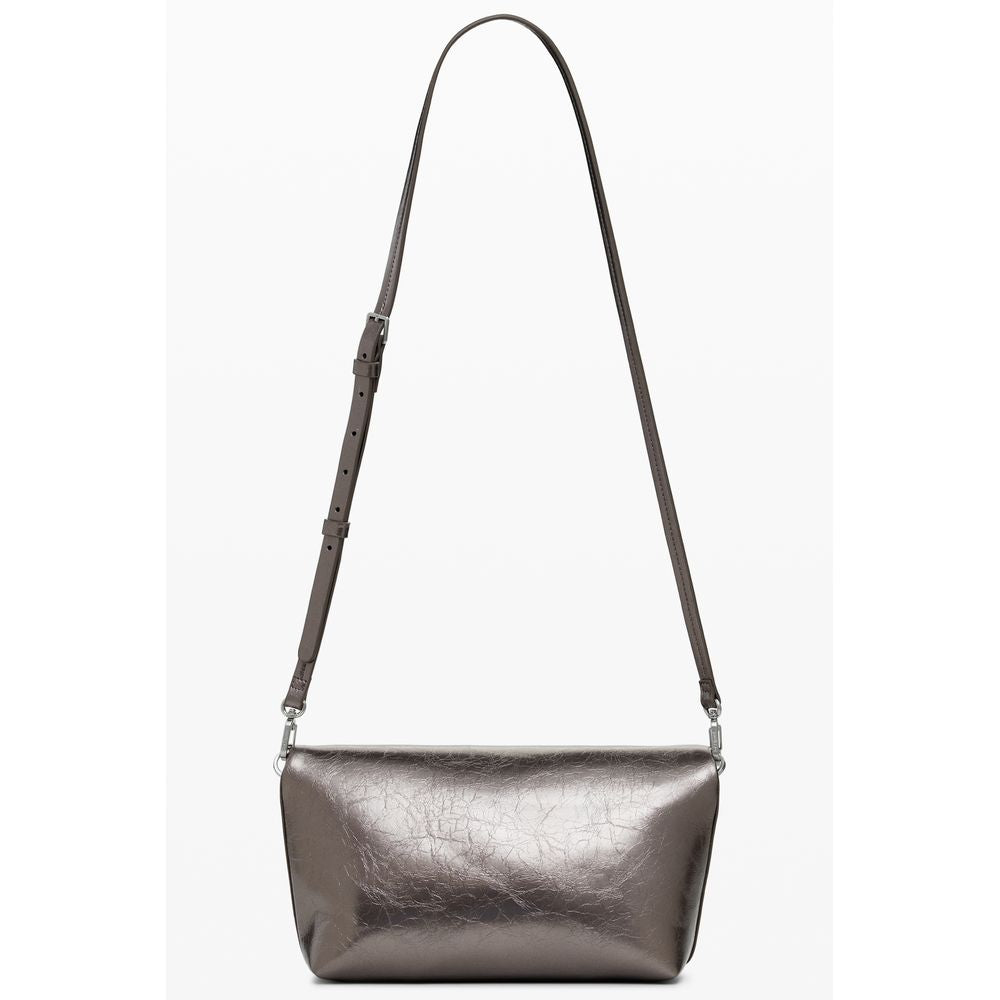 Desigual Bronze Polyethylene Women Handbag with adjustable strap and sleek design.