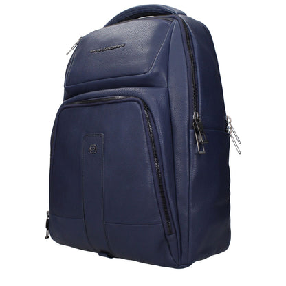Piquadro Blue Leather Backpack