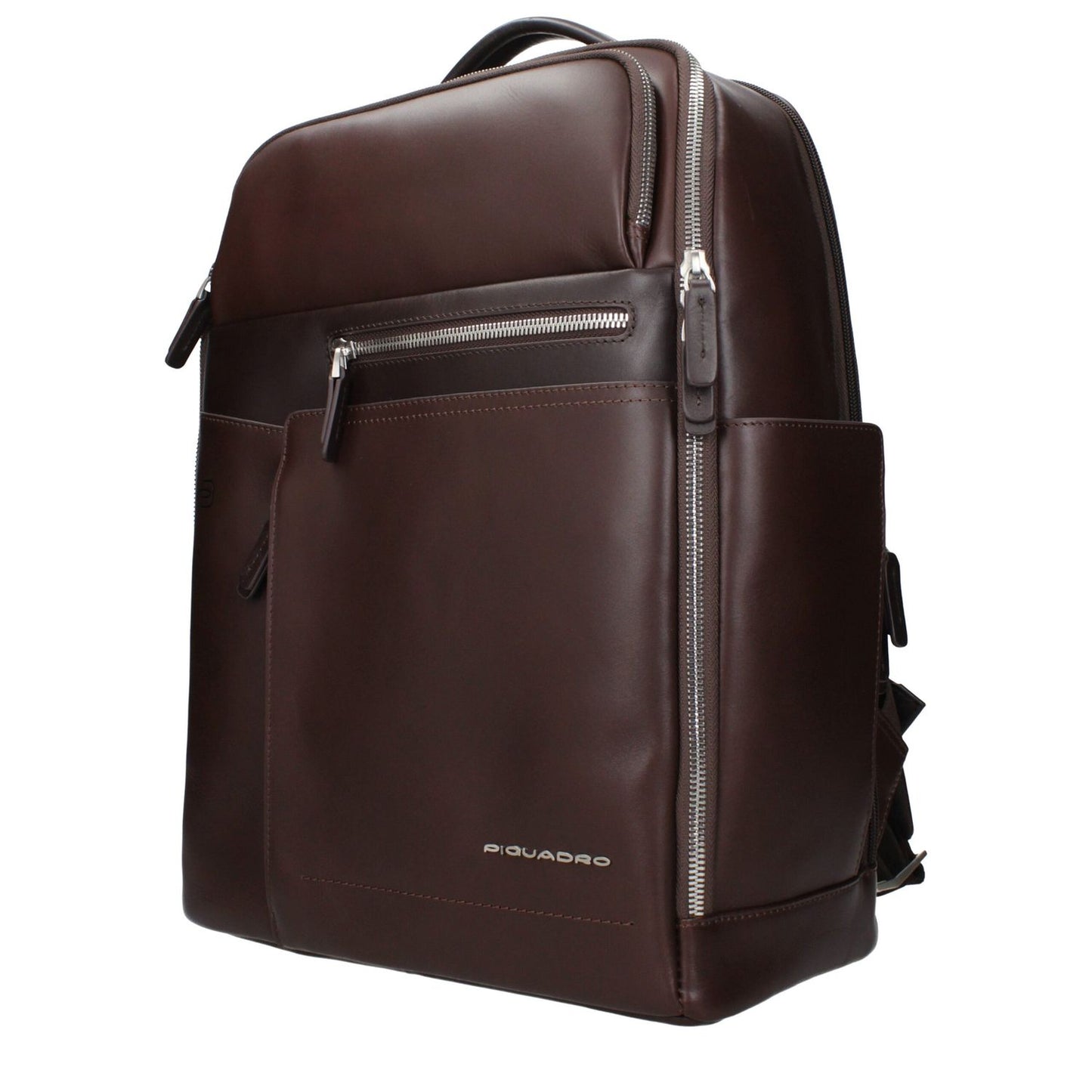 Piquadro Brown Leather Backpack