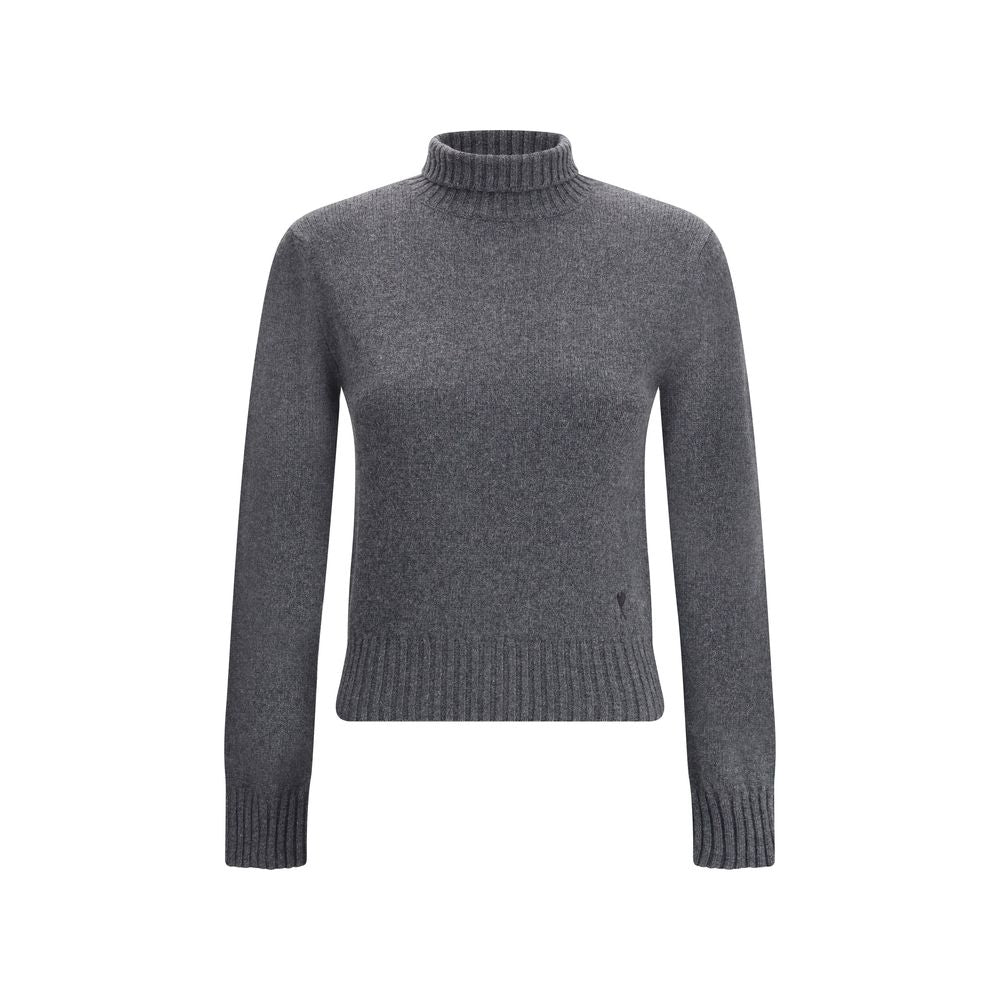 Ami Paris Gray Cashmere Turtleneck