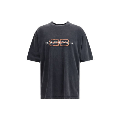 Balenciaga Gray Cotton T-Shirt