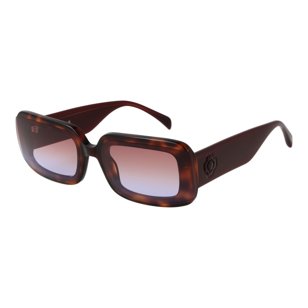 Maje Brown Women Sunglass, brown acetate frame, gradient lenses, rectangle style, full-rim, 100% UVA & UVB protection.