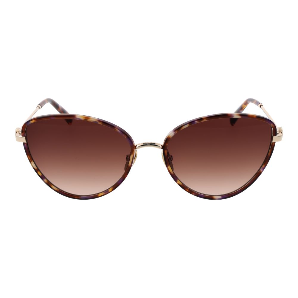 Maje Brown Women Sunglass with full-rim acetate cat-eye frame and gradient brown lenses, UV protection, includes branded case.