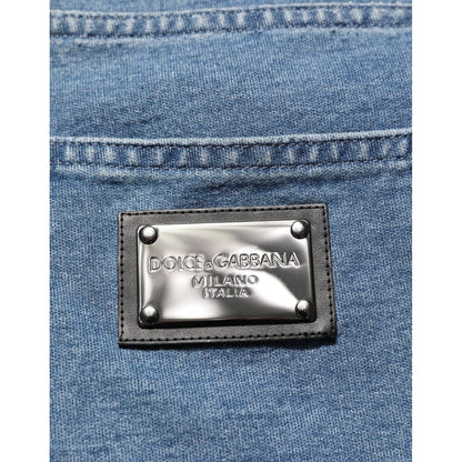 Dolce & Gabbana Blue Cotton Stretch Slim Fit Men Denim Jeans