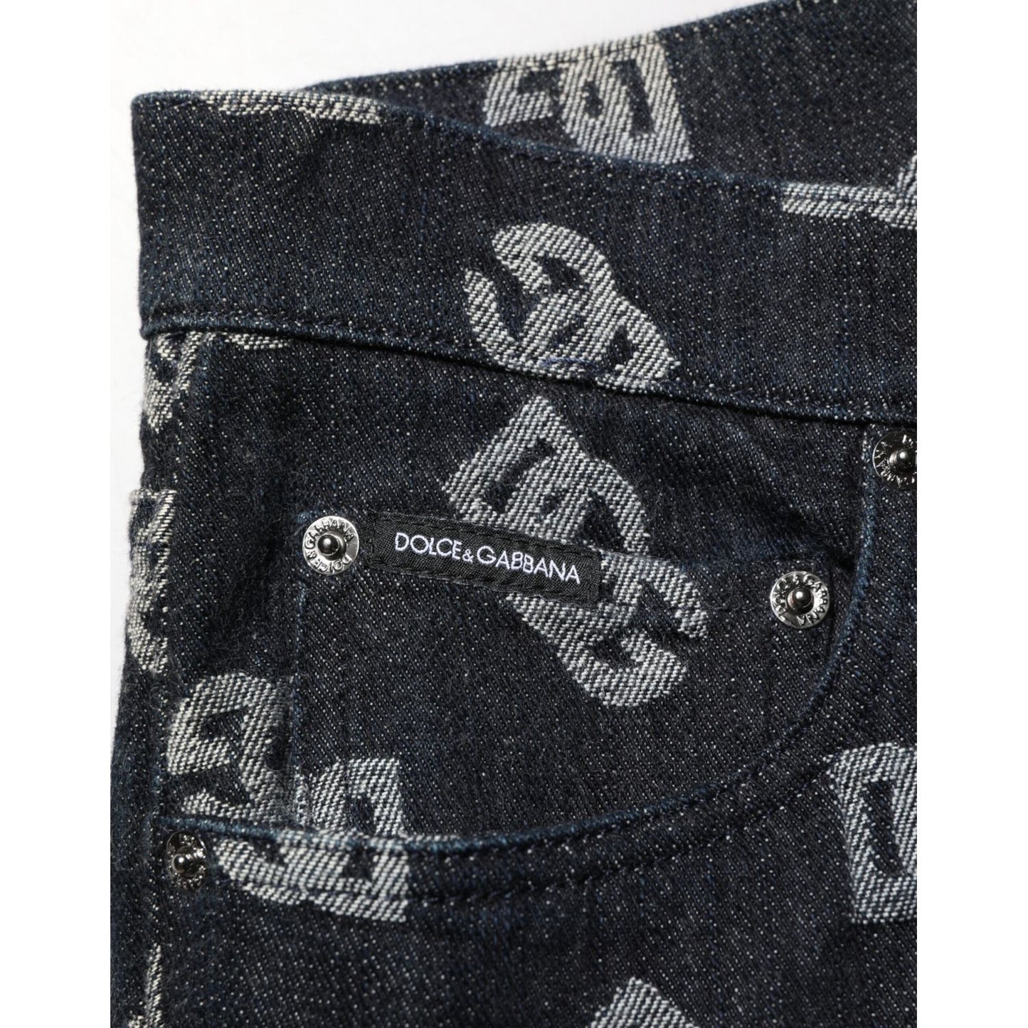 Dolce & Gabbana Black DG Monogram Cotton Skinny Denim Jeans