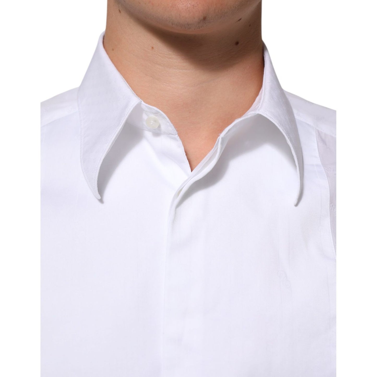 Dolce & Gabbana White Cotton MARTINI Bib Formal Dress Shirt