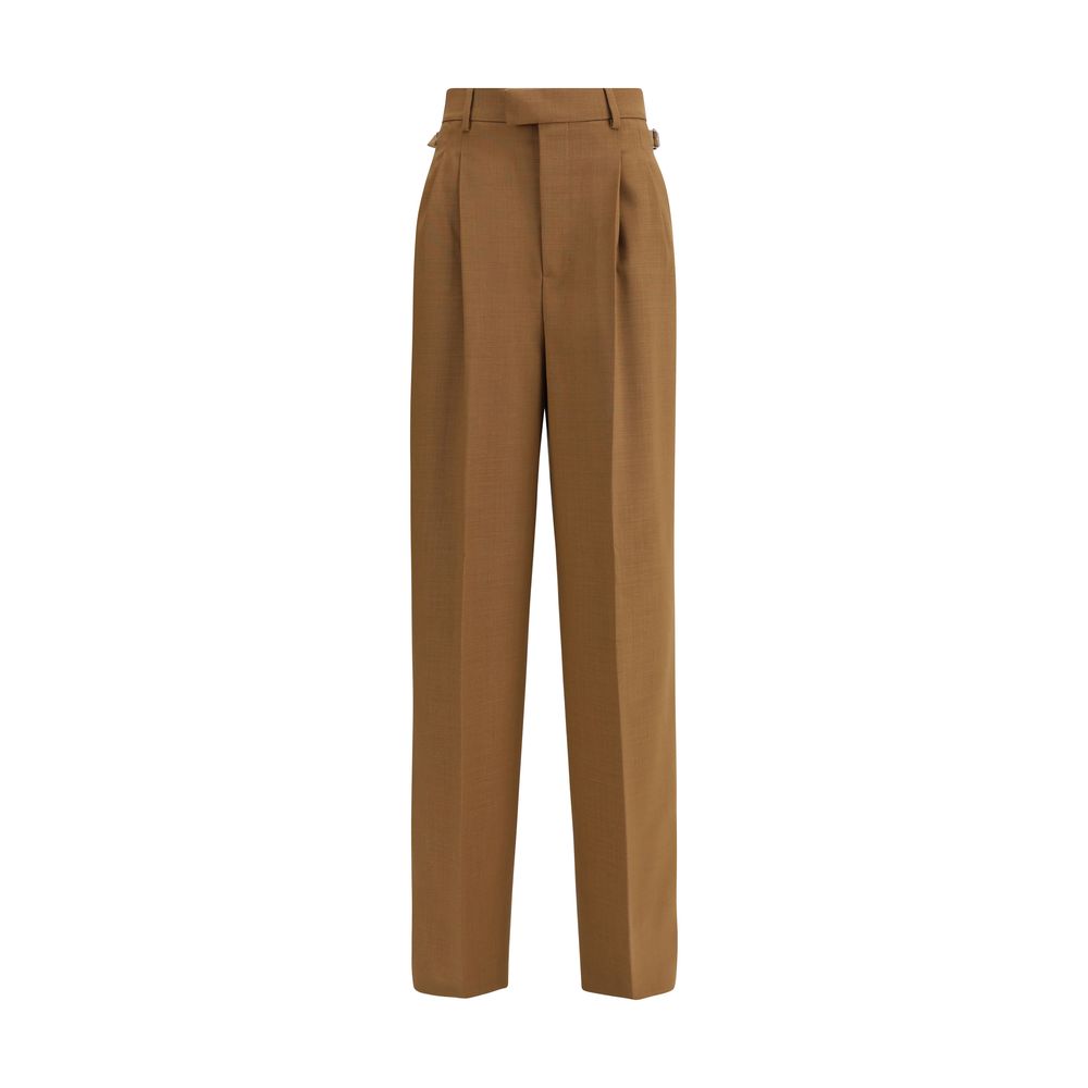 Ami Paris Brown Wool Casual Pants