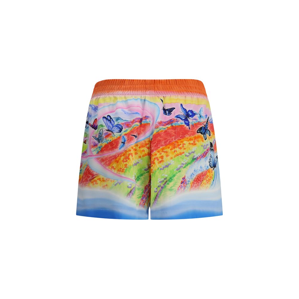 Casablanca Multicolor Silk Bermuda Shorts