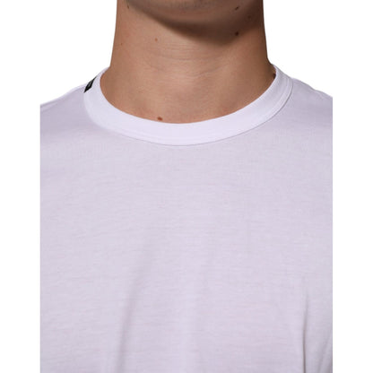 Dolce & Gabbana White Goodluck 2021 Cotton Crew Neck T-shirt