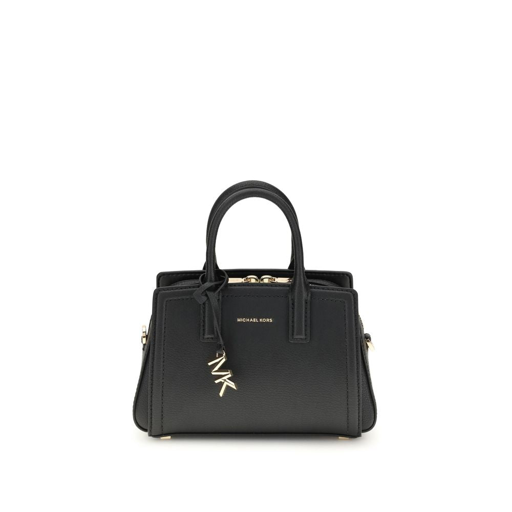 Front view with bag zipped and handles upright.