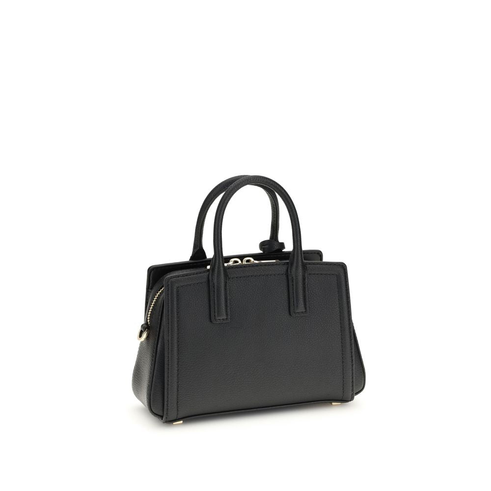Front view with bag zipped and handles upright.