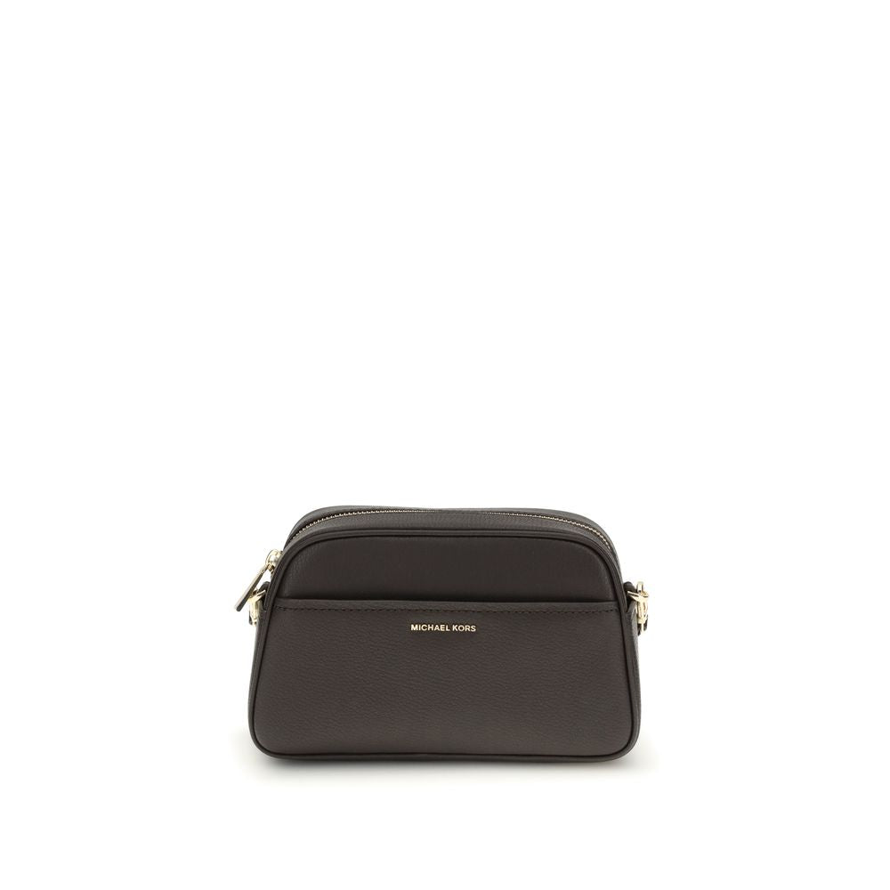 Front view with bag zipped and handles upright.