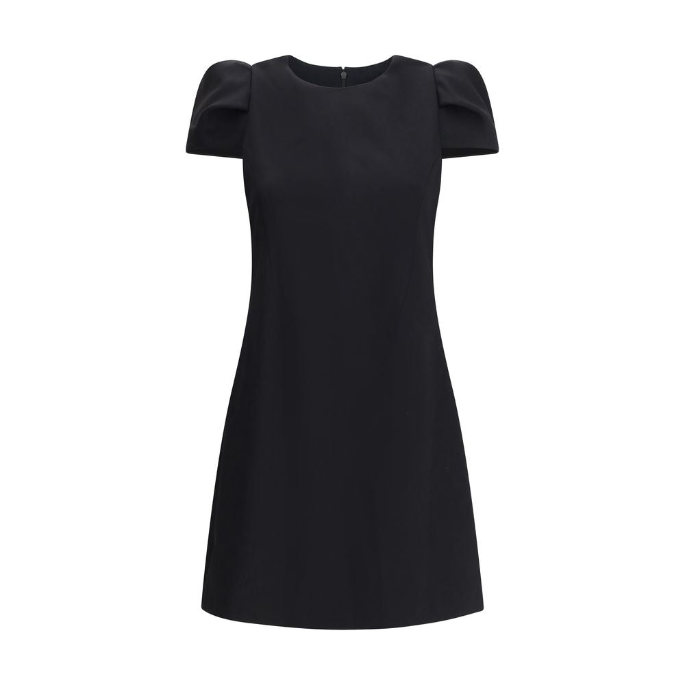 Alexander McQueen Black Wool Casual Dress with elegant fitted silhouette and zip closure, perfect for refined contemporary looks.