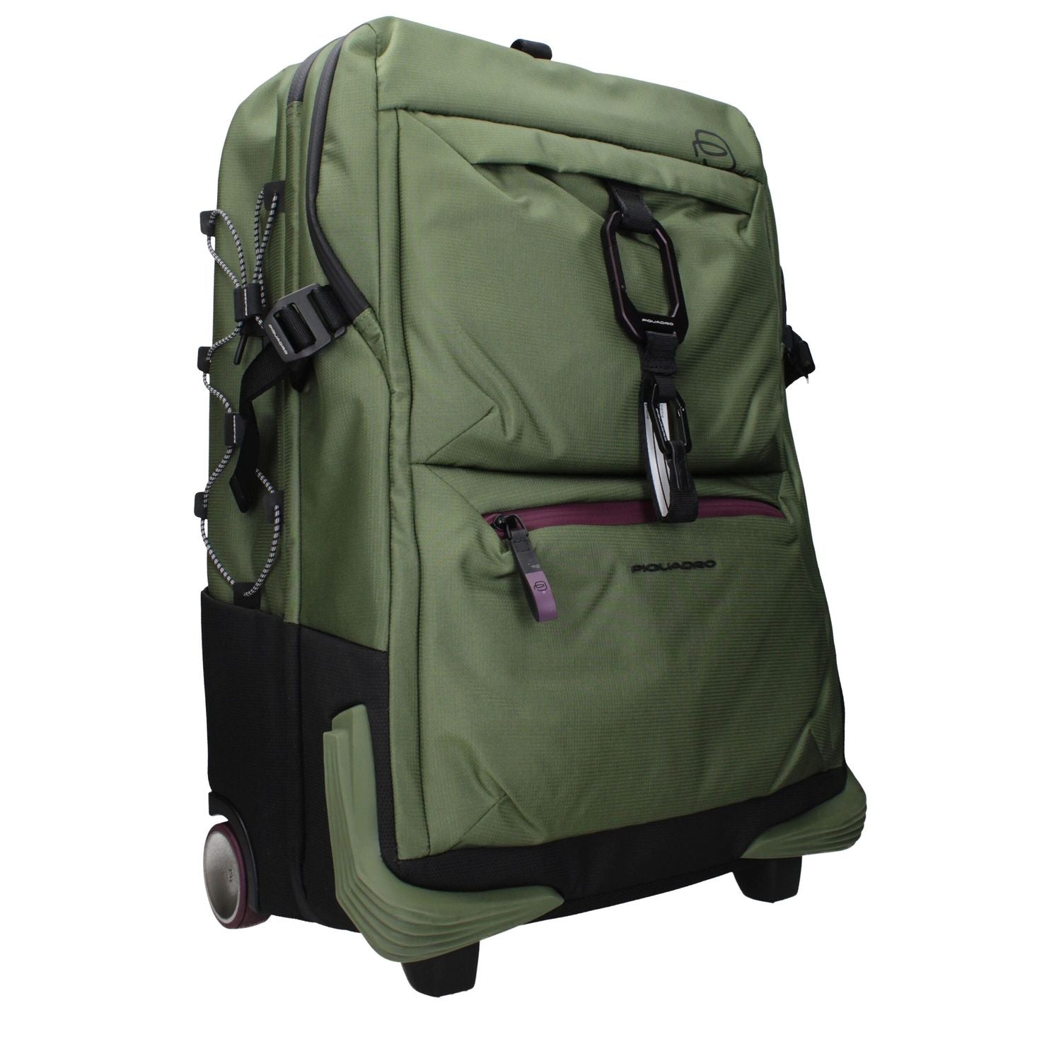 Front view with bag zipped and handles upright.