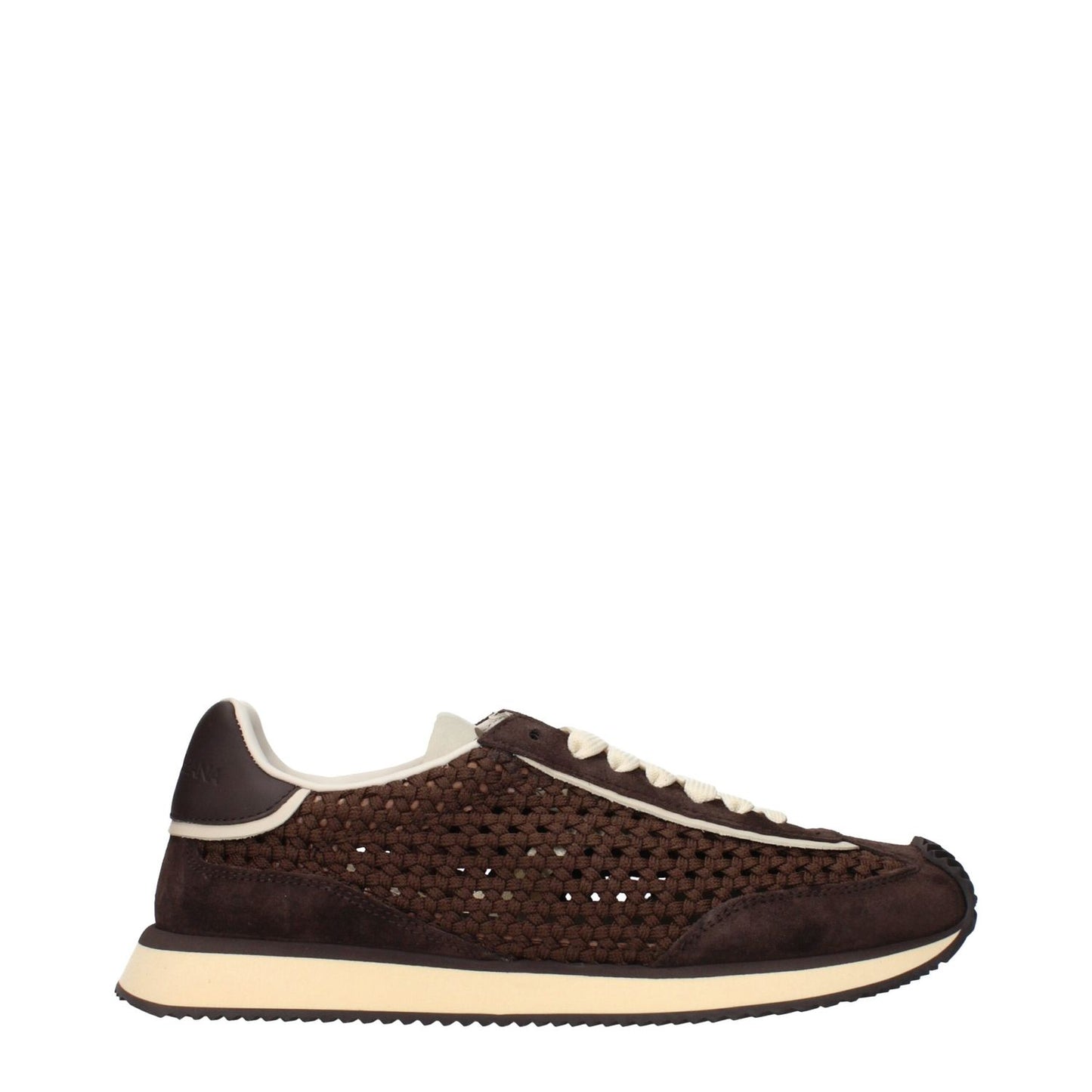 Dolce & Gabbana Brown Fabric Low Top Sneakers with logos, product code F84610, MPN CS2298A6D458C895.