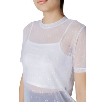 Armani Exchange White Polyamide T-Shirt