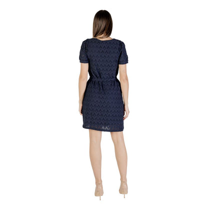Vila Clothes Blue Recycled Polyester Short Dress