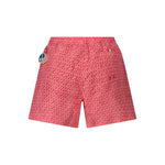 North Sails Red Polyester Swimwear patterned swim boxer with elastic waist, pockets, and logo, featuring ocean positive design.