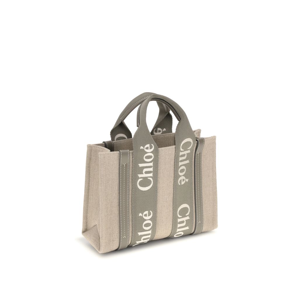 Chloé Beige Linen Handbag