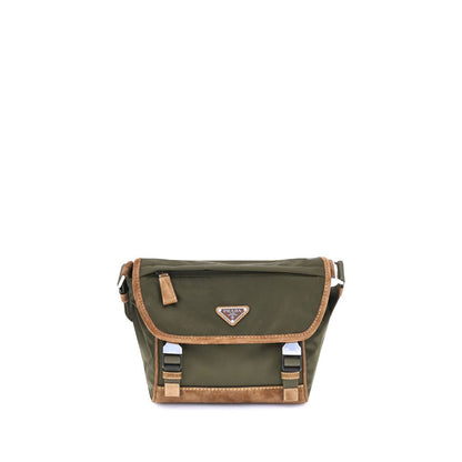 Prada Green Recycled Polyamide Shoulder Bag
