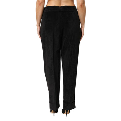BENCIVENGA Black High Waist Straight Dress Trouser Pants