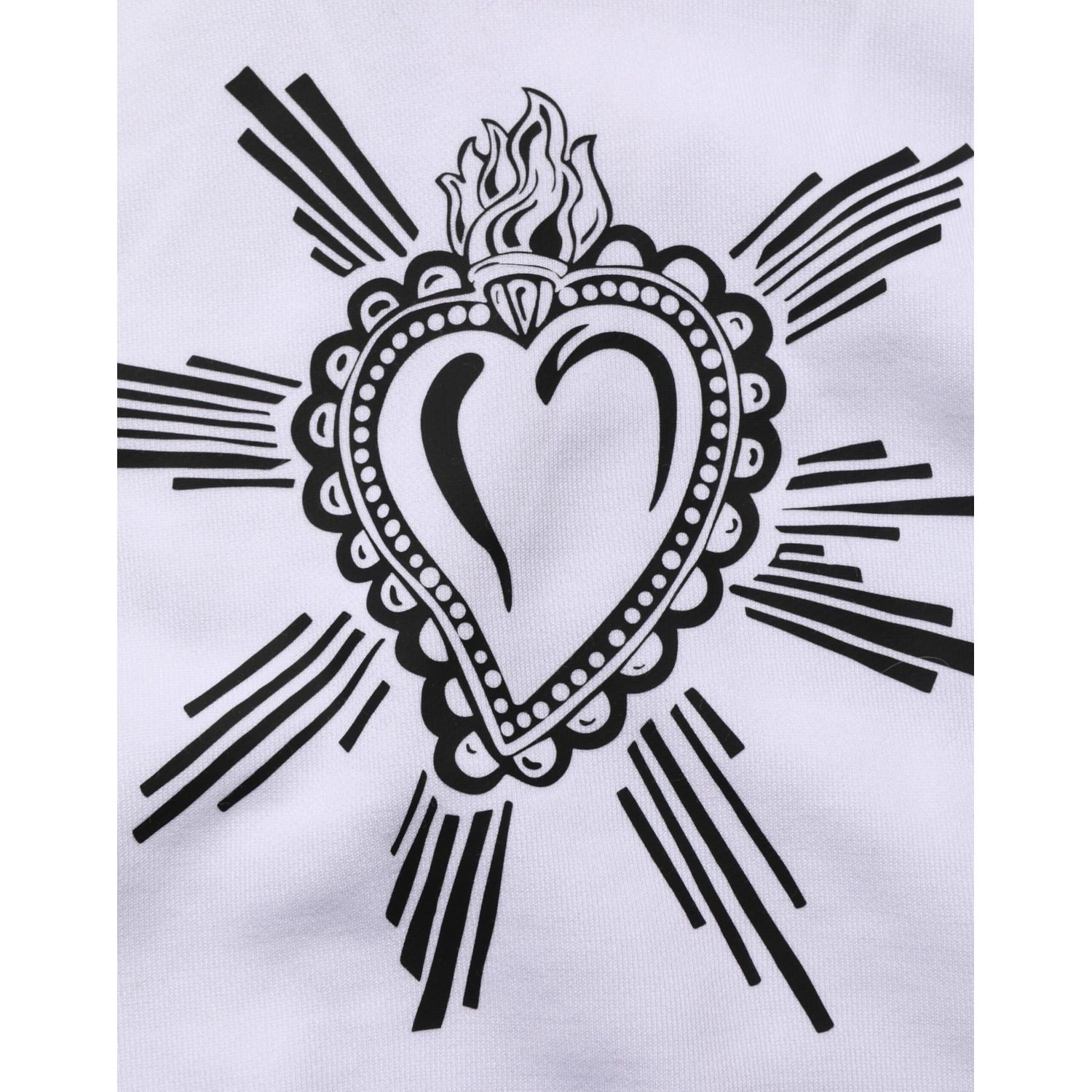 Dolce & Gabbana White Sacred Heart Hooded Sweatshirt Sweater